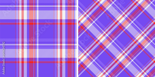 Pattern textile check of plaid tartan vector with a seamless texture fabric background.