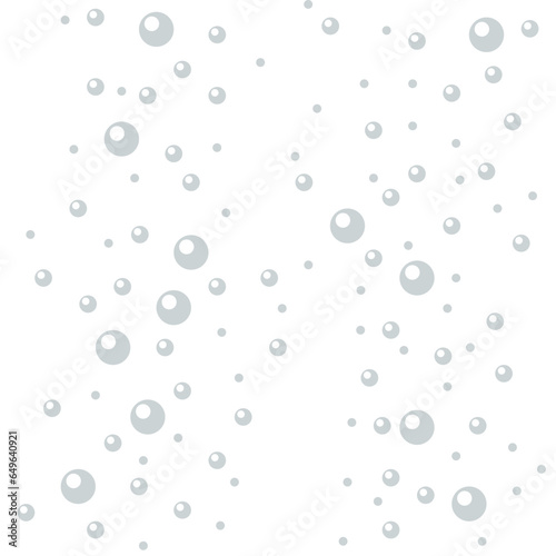 Seamless monochrome pattern with grey bubbles on a white background, water wallpaper, print, textile, wrapping.
