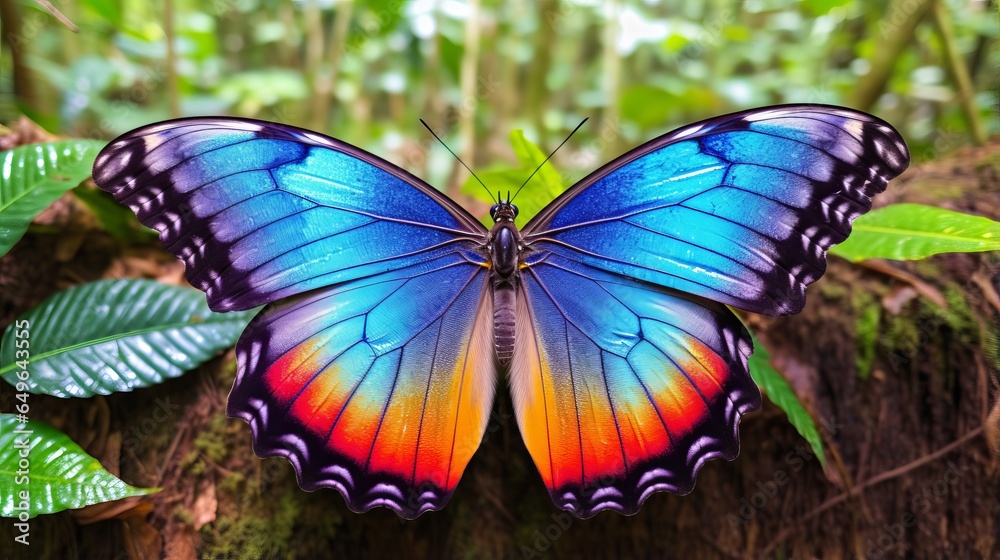 photo of a vibrant butterfly on a flower photo of a vibrant butterfly on a flower