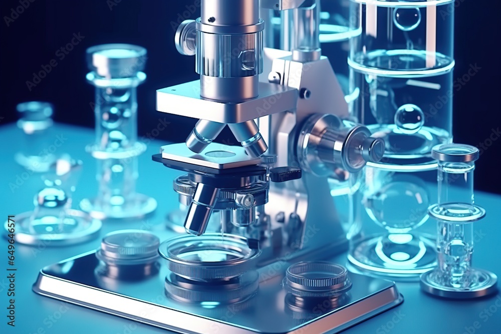 Microscope chemistry. microbiology magnifying tool and symbol of chemical science exploration, biology, chemistry, liquid inspection, medical equipment, science and healthcare Microscope chemistry. microbiology magnifying tool and symbol of chemical science exploration, biology, chemistry, liquid inspection, medical equipment, science and healthcare