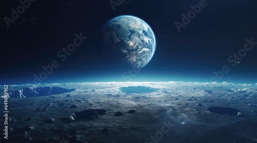 illustration of the earth as seen from moon