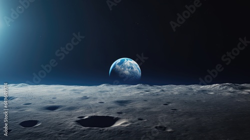 illustration of the earth as seen from moon