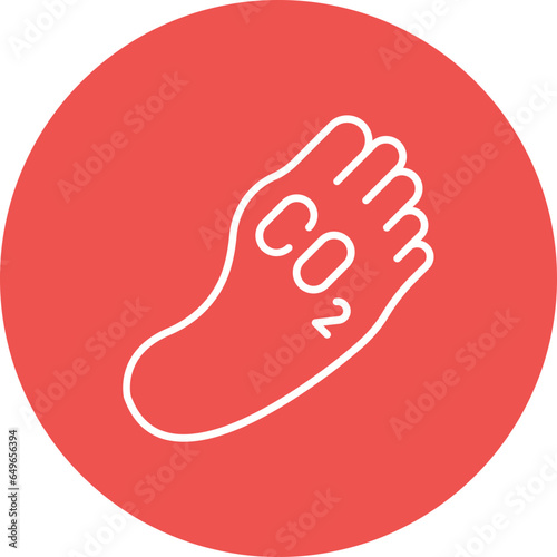 Carbon Footprint Icon