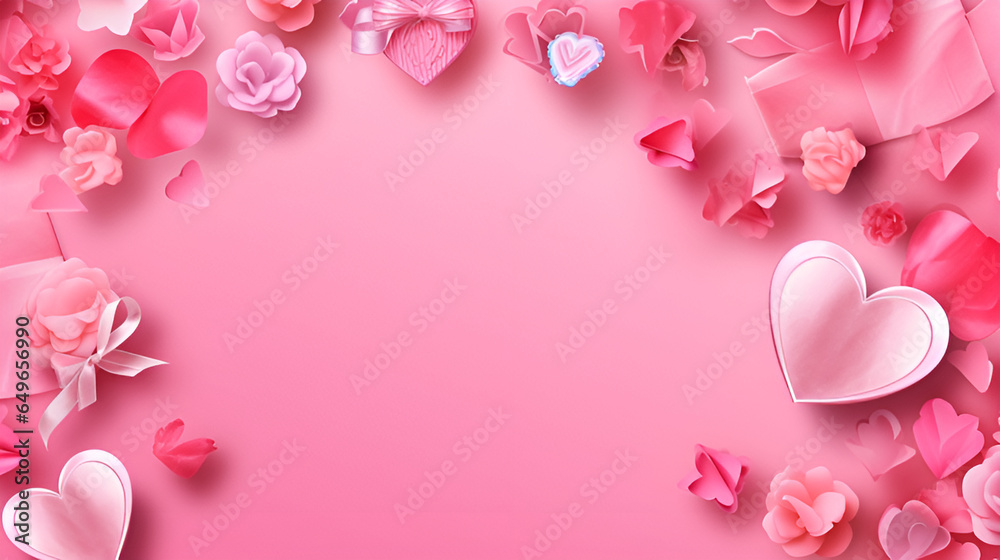 pink rose petals background | Generative AI
