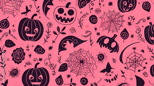 Halloween Pink Backgrounds Images | Generative AI