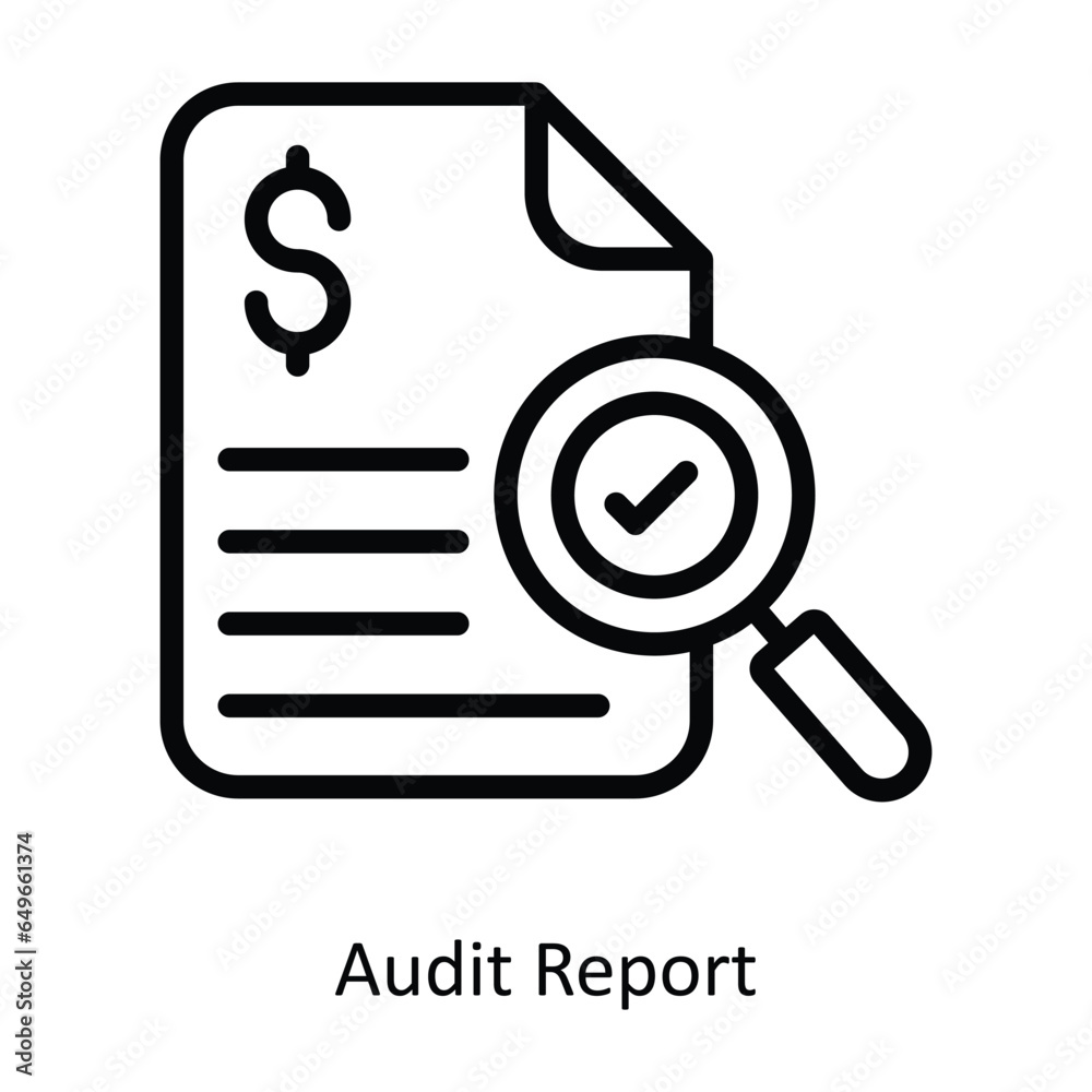 Audit Report vector outline Icon Design illustration. Human Resources Symbol on White background EPS 10 File Audit Report vector outline Icon Design illustration. Human Resources Symbol on White background EPS 10 File