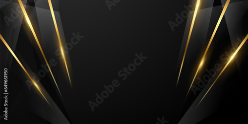 Abstract modern design black background with luxury golden elements vector illustration.