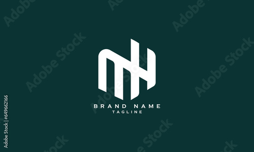 MH, HM, Abstract initial monogram letter alphabet logo design