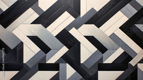 Geometric Patterns Dancing on a Monochrome Canvas,