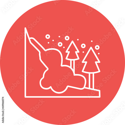Snow Avalanche Icon