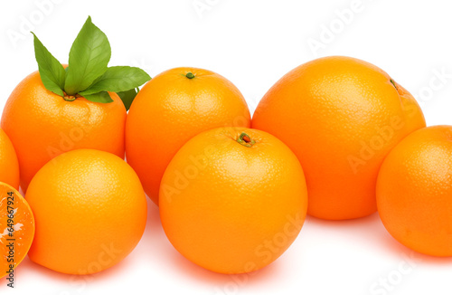 Mandarins fruit isolated on white background