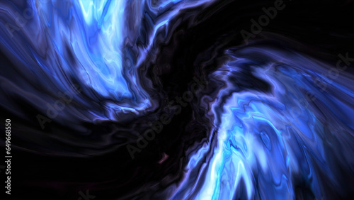 Green and purple play of light on a dark background. Motion. The fast-moving rays of light made in cartoon animation that sparkle and calm down.