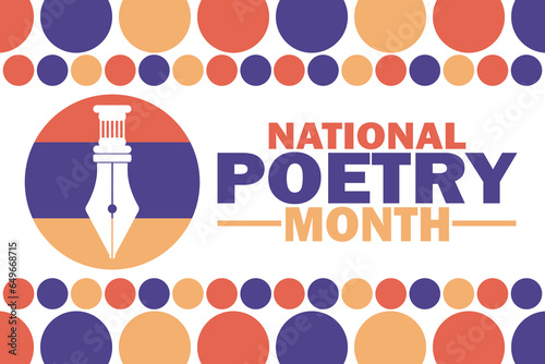 National Poetry Month Vector illustration. Suitable for greeting card, poster and banner.
