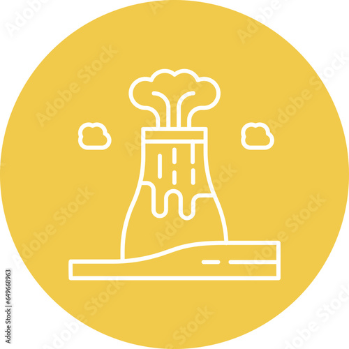 Volcano Landscape Icon
