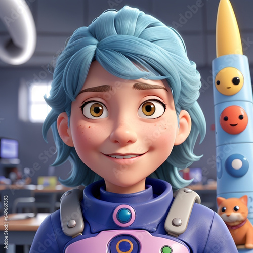 Robot character, ai photo, animation, transform