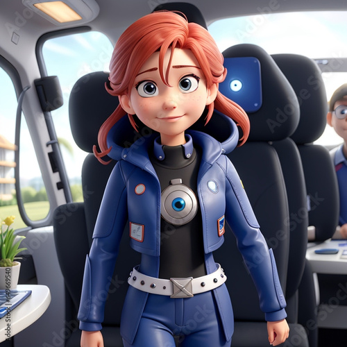 Robot character, ai photo, animation, transform