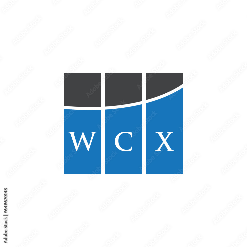 WCX letter logo design on white background. WCX creative initials letter logo concept. WCX letter design. WCX letter logo design on white background. WCX creative initials letter logo concept. WCX letter design.