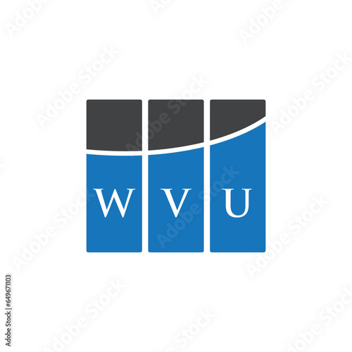WVU letter logo design on white background. WVU creative initials letter logo concept. WVU  photo