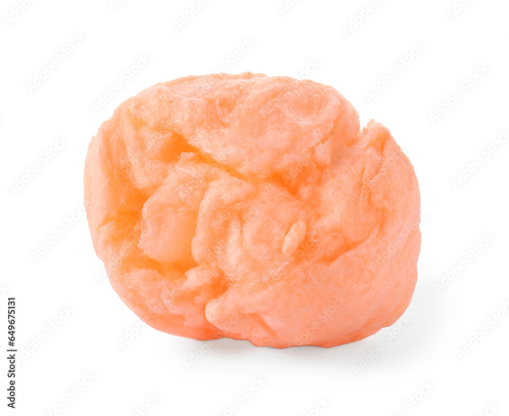 Sweet orange cotton candy isolated on white Sweet orange cotton candy isolated on white