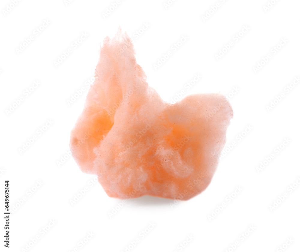 Sweet orange cotton candy isolated on white Sweet orange cotton candy isolated on white