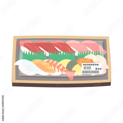 パック寿司。フラットなベクターイラスト。
Packaged sushi. Flat designed vector illustration. photo
