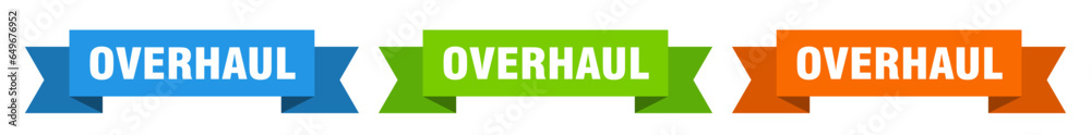 Fototapeta premium overhaul ribbon. overhaul isolated paper sign. banner