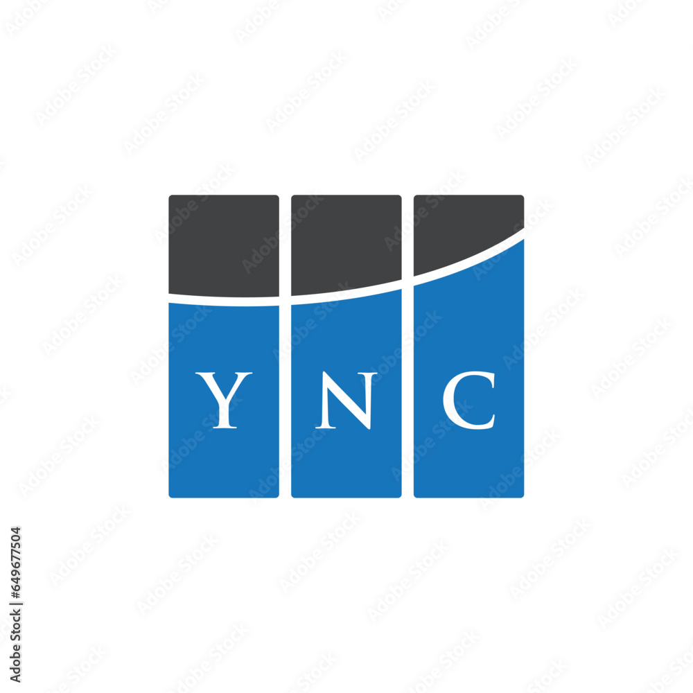 YNC letter logo design on white background. YNC creative initials letter logo concept. YNC letter design.