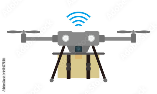 運送するドローンのイラスト