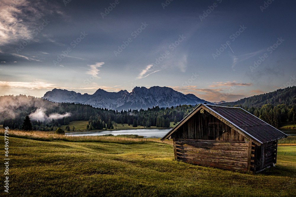 sunset in the mountains