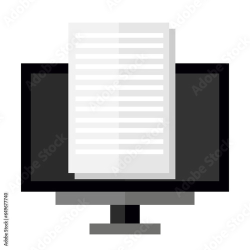 monitor illustration with notes