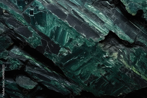 Eclogite Stone: Unveiling Earth's Ancient Beauty - A Mesmerizing Texture of Rare, Deep Green Rock, Captivating with Stunning Minerals and Unique Background Texture. photo