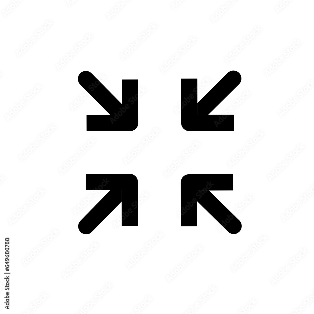 exit full screen icon. minimize screen icon with simple design exit full screen icon. minimize screen icon with simple design