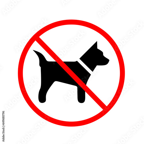 no dogs allowed sign on white background
