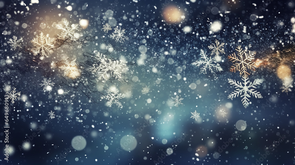 snowflakes are falling beautiful winter christmas luminous background snowflakes are falling beautiful winter christmas luminous background