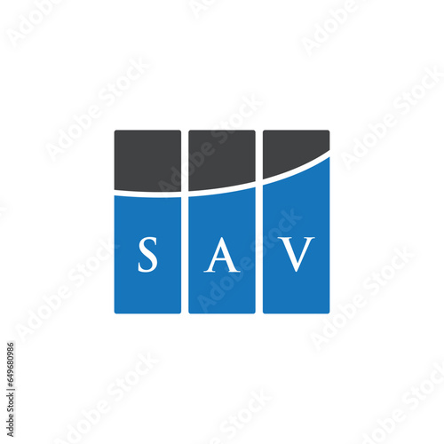 SAV letter logo design on white background. SAV creative initials letter logo concept. SAV letter design. photo