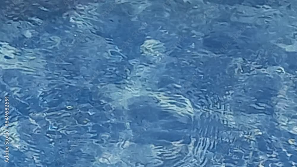 Movement of blue water creates a texture effect, very beautiful Movement of blue water creates a texture effect, very beautiful