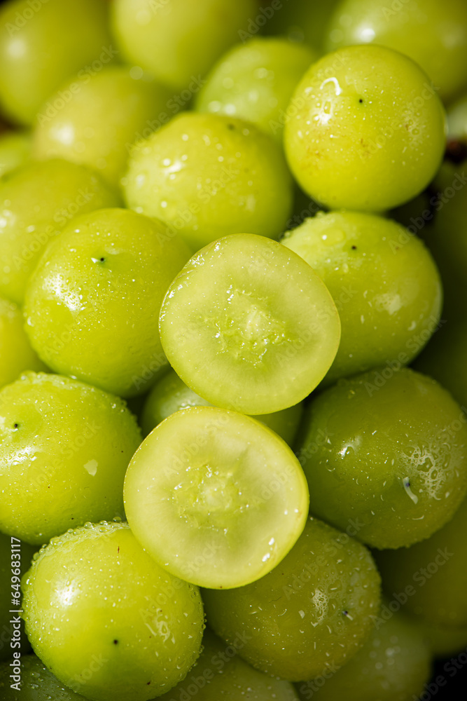 cut fresh green shine muscat grape background cut fresh green shine muscat grape background