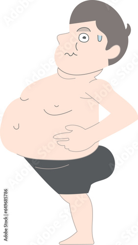 ダイエット　太る　痩せる　男性　セット素材