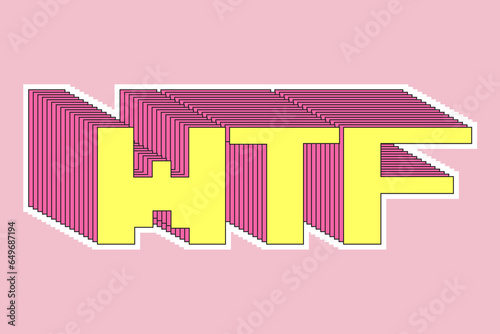 vector wtf text style effect design