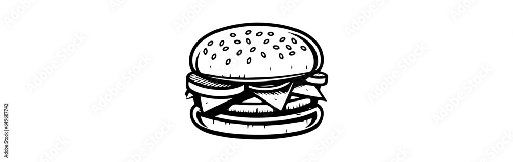 black and white buger vector black and white buger vector