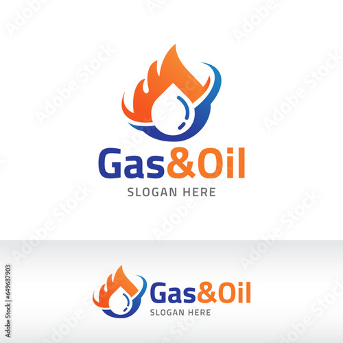 gas & oil logo design vector illustration