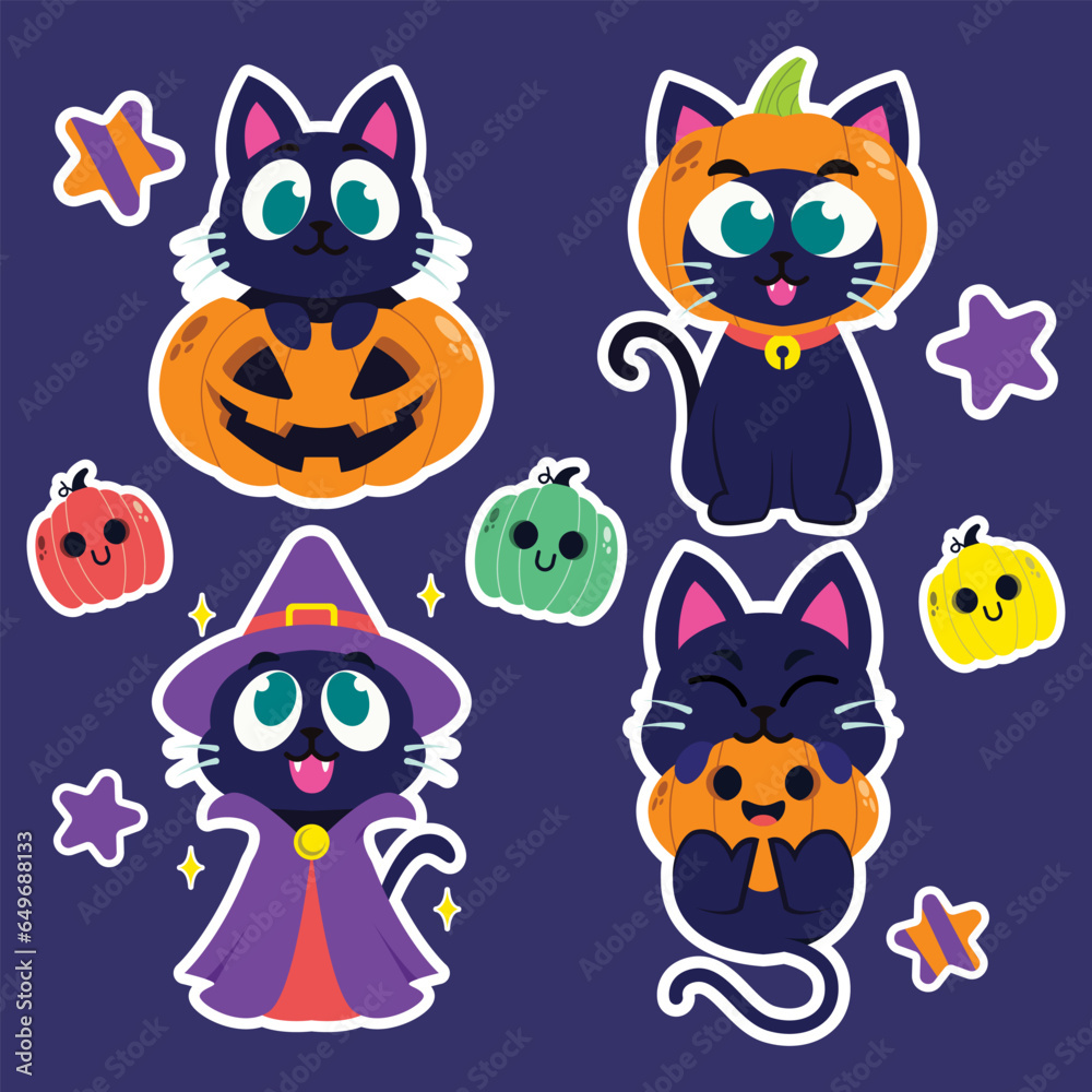 Sticker Set of Halloween Cute