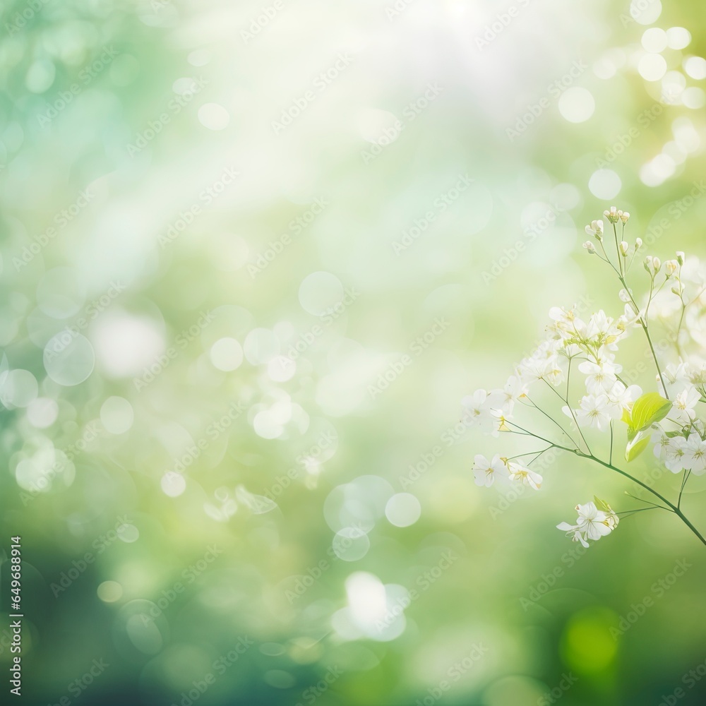 Blurred out spring summer season abstract nature background with lots of bokeh and a bright center spotlight and a subtle vignette border. Blurred out spring summer season abstract nature background with lots of bokeh and a bright center spotlight and a subtle vignette border.