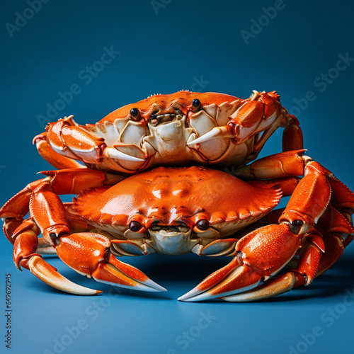 Food commercial photography close - up photos of hairy cra, generative ai.
