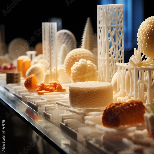 3D printed food bar inspired by dinara kasko, generative ai.