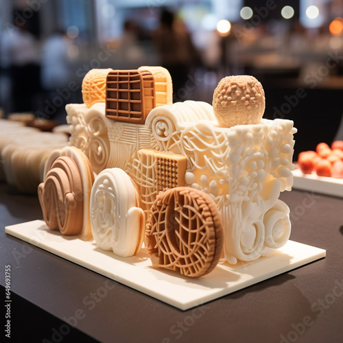 3D printed food bar inspired by dinara kasko, generative ai.