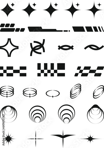 Aesthetic Asset element symbol icon illustration for poster, banner on white background.