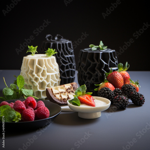 3D printed food bar inspired by dinara kasko, generative ai. photo