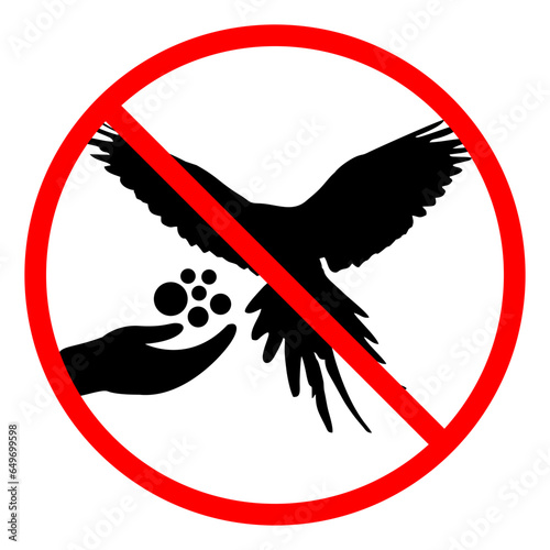 icon prohibited from feeding animals
