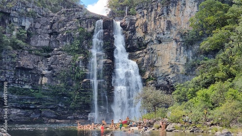 Cachoeira no Parque Chapada dos Veadeiros, Brasil. photo
